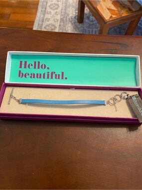 Lori Bonn blue leather bracelet NWT